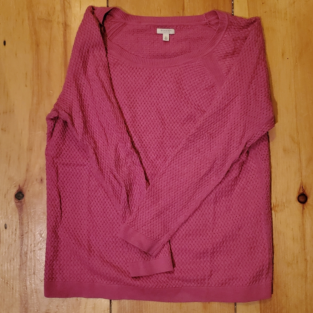 Sonoma Pink Crew Neck Sweater